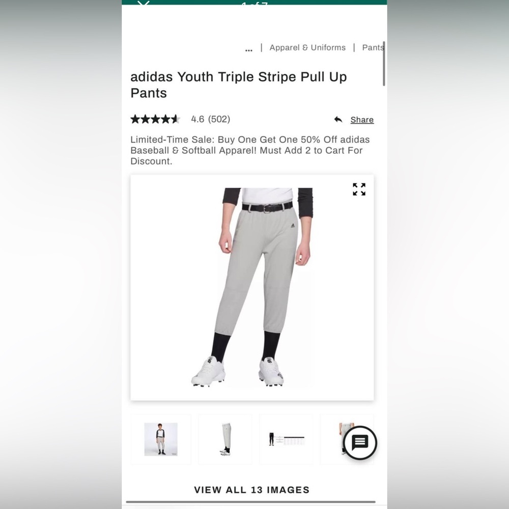 LIKE NEW ADIDAS BASEBALL /SOFTBALL PANTS ⚾️